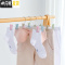 三维工匠晾衣架带夹子的家用挂内衣架子文胸专用凉衣架内裤裤子晒裤架裙夹 晾衣架带夹子北欧蓝 20个
