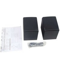 Onkyo/安桥 SKH-410 杜比认证全景声扬声器 反射式AV音箱2.0声道环绕音箱音响 黑色 一对