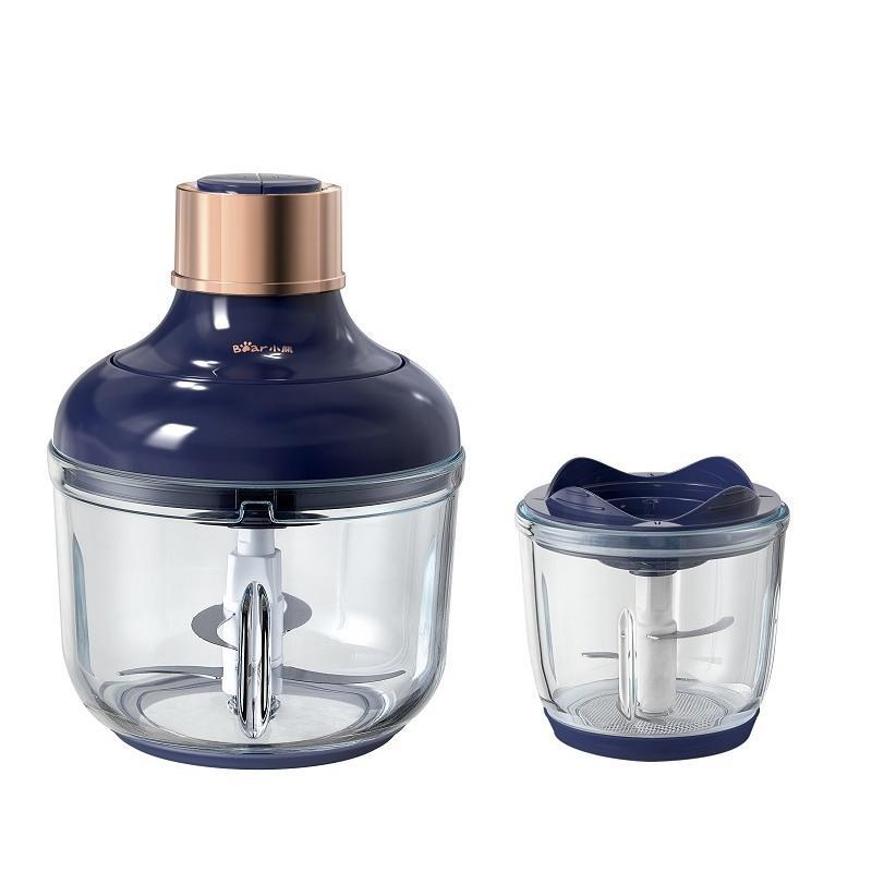 小熊子母杯绞肉机家用电动小型多功能碎菜碎肉料理机打肉馅搅拌机