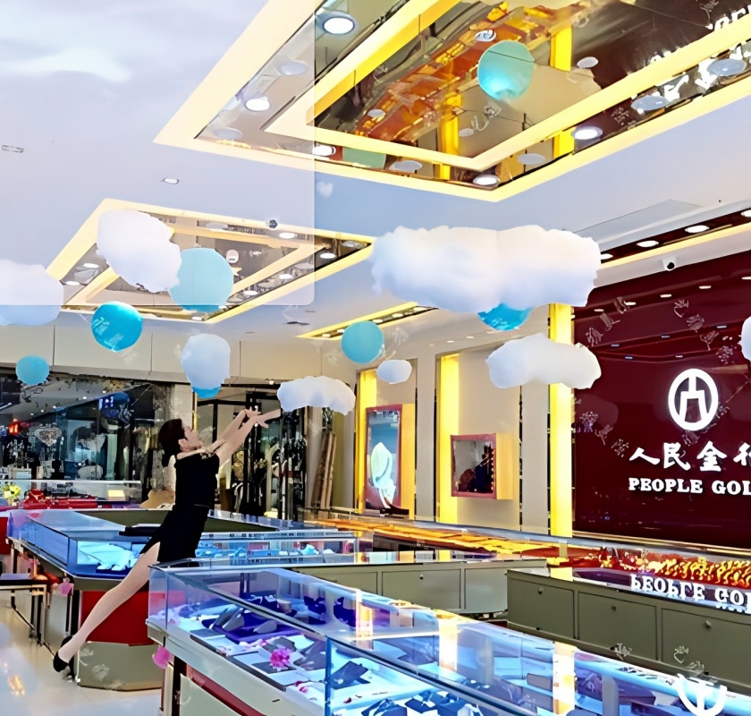 围边墙面立体云朵高清大图