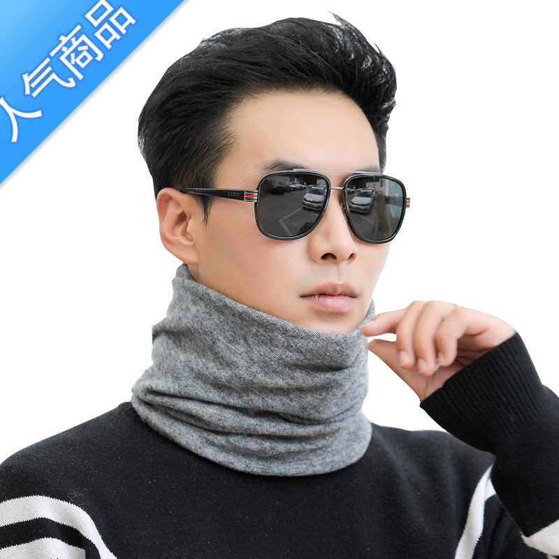 SUNTEK围脖男士冬韩版百搭防寒保暖面罩加厚脖套护颈椎冬季围脖一体帽子