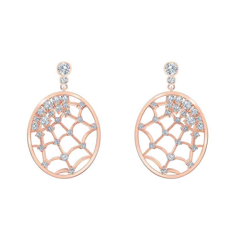 Swarovski 施华洛世奇 女士人造水晶冰点蛛网耳饰 5488406