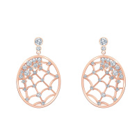 Swarovski 施华洛世奇 女士人造水晶冰点蛛网耳饰 5488406