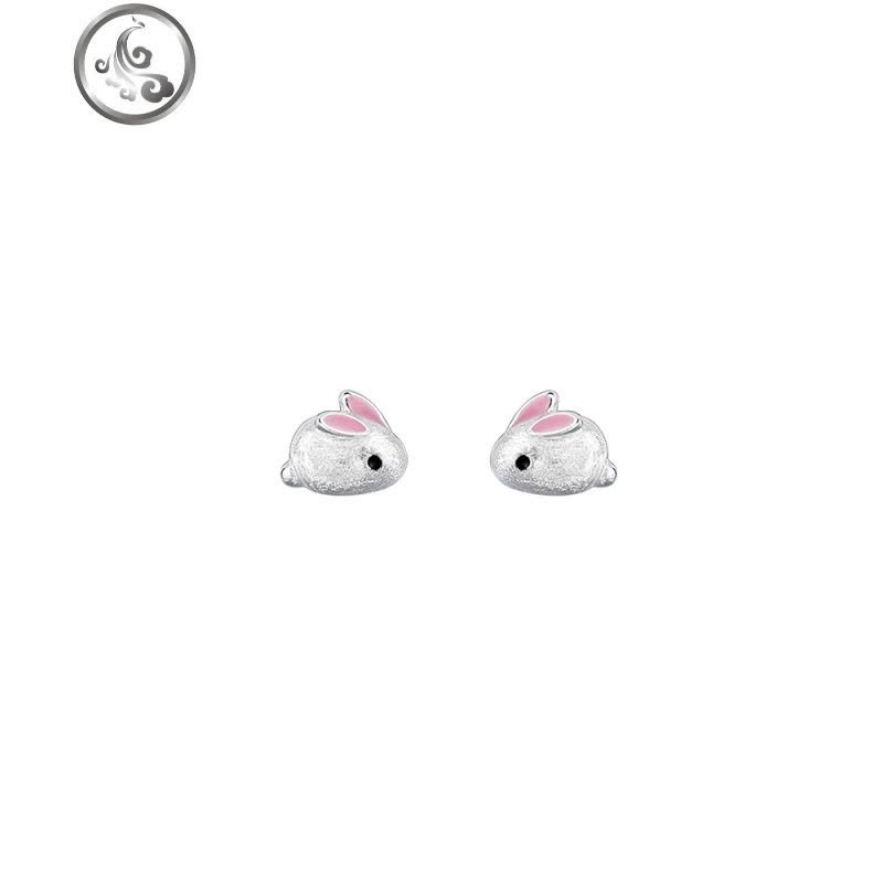 925纯银可爱小兔子耳钉小巧少女心ins耳环清新甜美耳饰 JiMi图片