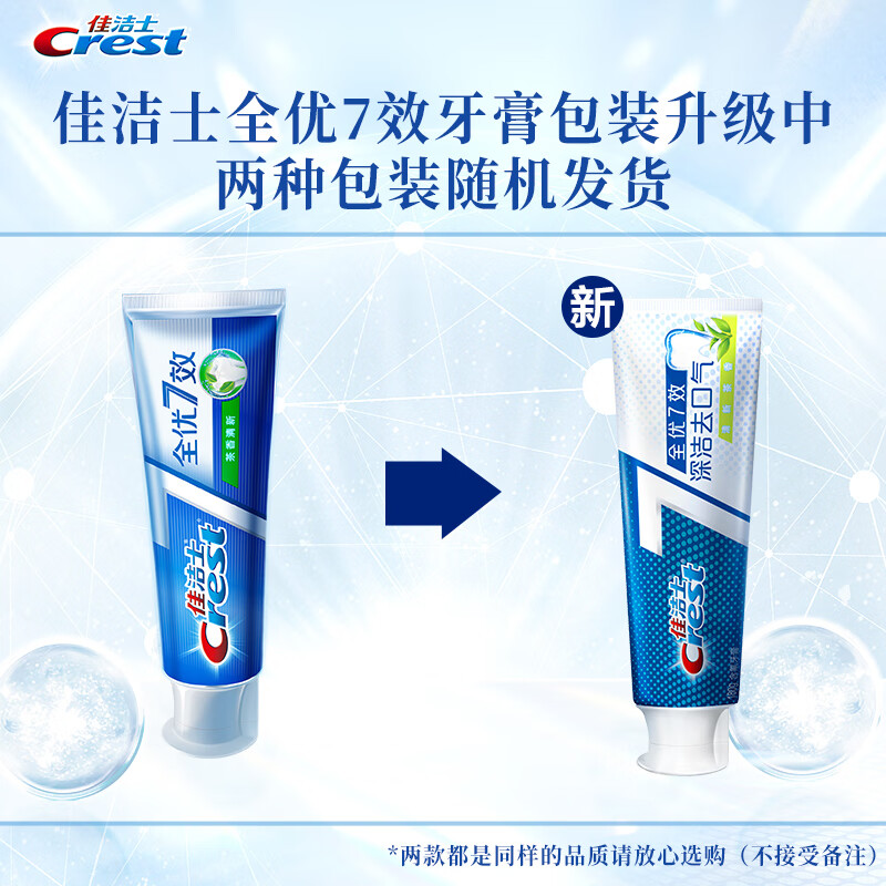 佳洁士 全优7效茶香清新牙膏180克*2