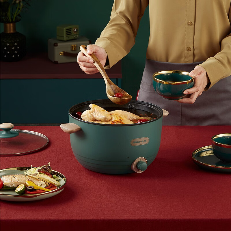 小熊(Bear)电煮锅 电炒锅 电火锅 电热锅 家用多功能锅 DRG-C30H1 3L升级款