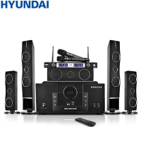 现代 HYUNDAI 家庭影院音响组合KTV套装 模拟5.1音响设备客厅电视家用壁挂落地音箱H-3家影+麦克风VT09