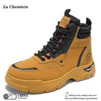 La Chessiers高帮马丁靴男鞋春秋季2024新款大码工装鞋男士韩版百搭英伦风厚底短靴子