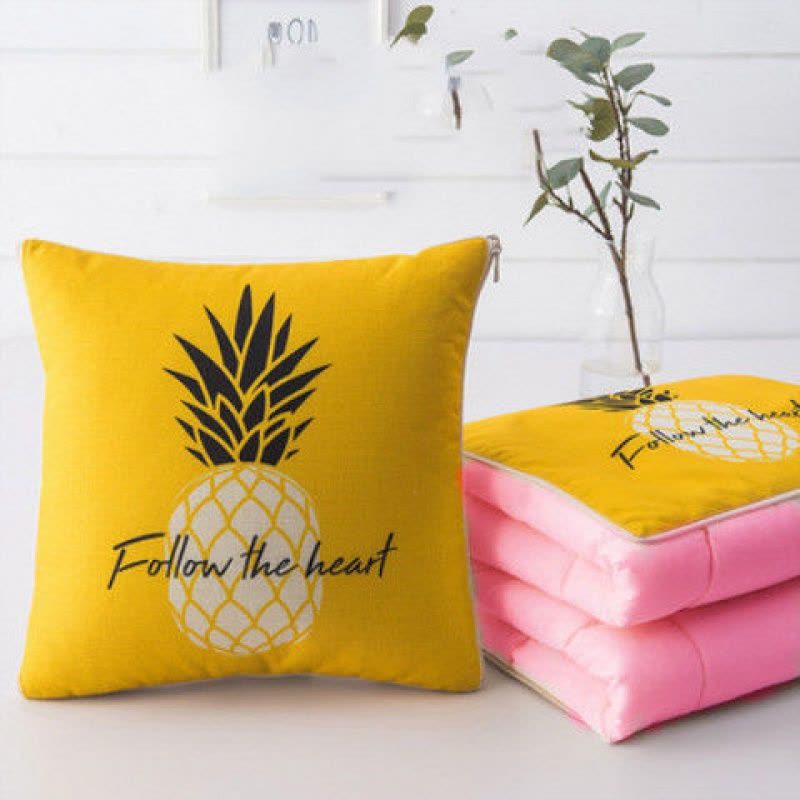 抱枕被子两用办公室午睡枕多功能枕头被折叠毯汽车靠垫靠枕空调被图片