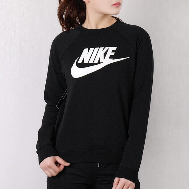 nike耐克女装春季新款运动服舒适时尚休闲圆领健身卫衣套头衫