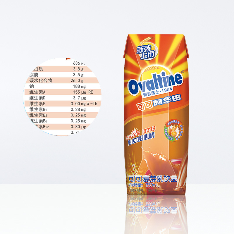阿华田麦芽乳饮品可可味250mL*24入