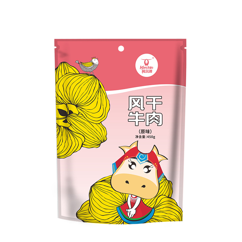 科尔沁 休闲肉脯零食 风干牛肉 原味 450g 内蒙古特产