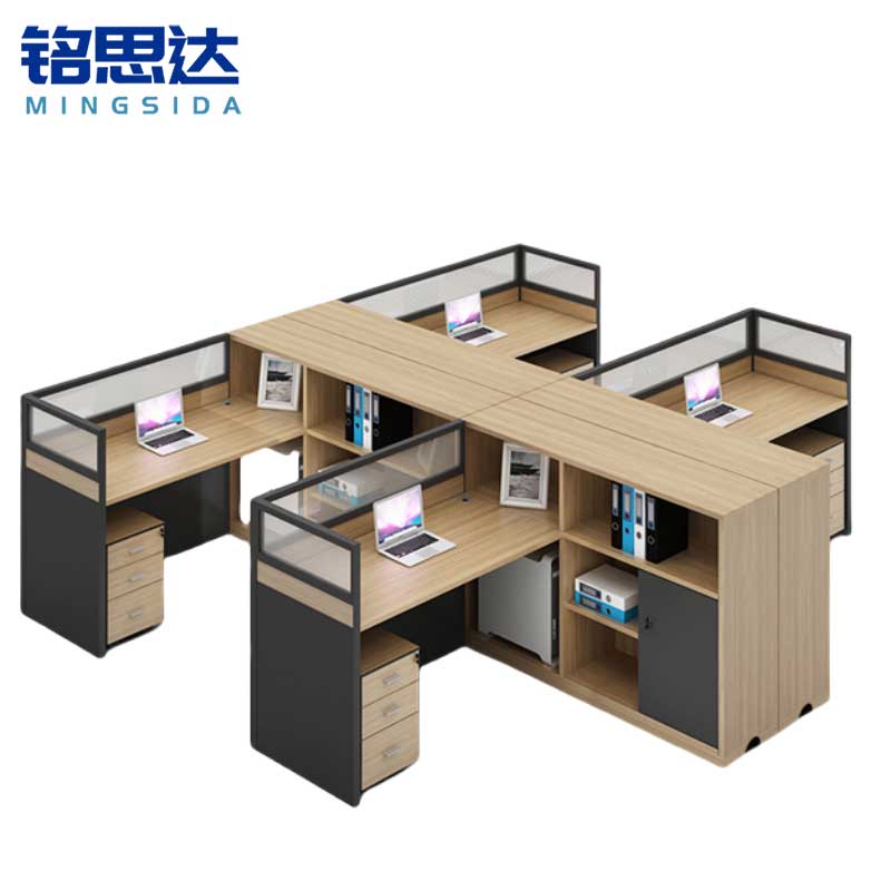 铭思达屏风工位出字型四人位张