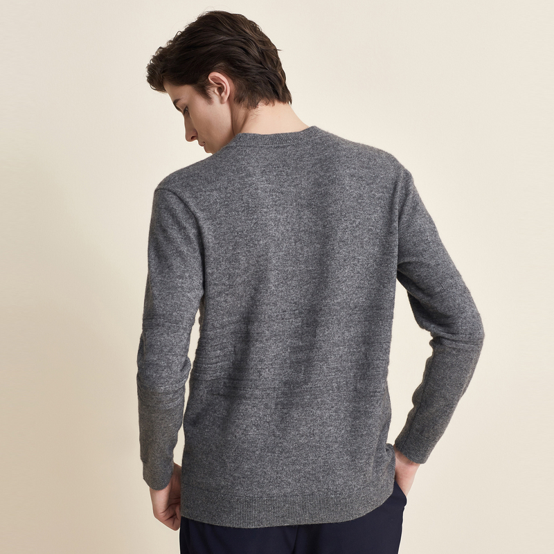 七匹狼毛衣男装秋冬新款圆领厚毛衫男士保暖百搭纯色毛衫潮