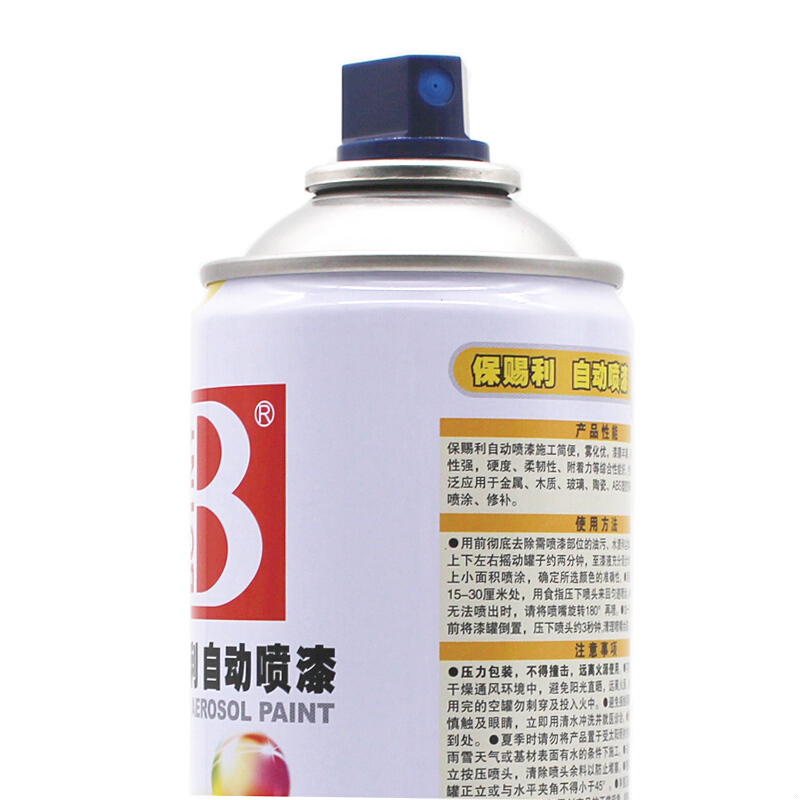保赐利 / BOTNY 自喷漆工业用品改色金属防锈油漆 喷漆NO.4哑光黑色*12