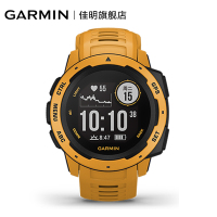 Garmin佳明instinct本能 户外冒险GPS多功能户外智能运动训练心率功能手表(防水深度)值100m（旭日黄）