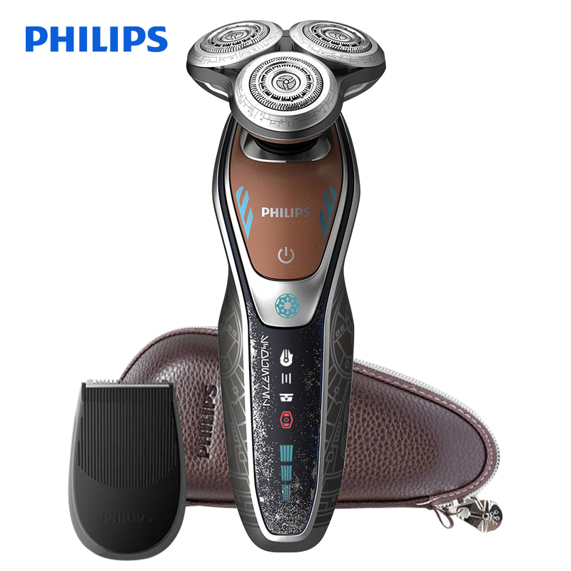 飞利浦(Philips)电动剃须刀SW6710/15 星战系列游侠索罗版 旋转式三刀头充电刮胡刀 全身水洗 超长续航