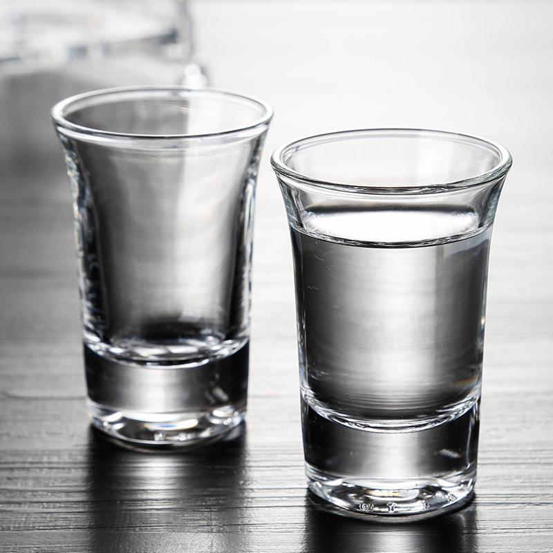 12只套装白酒杯3款可选玻璃酒杯子弹杯架子烧酒杯吞杯杯子-薄底款杯子12只配架子套装