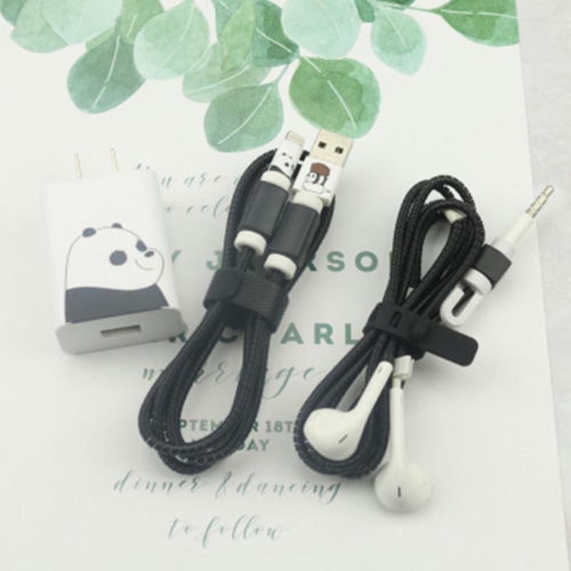 纯黑熊猫2c1 适配华为畅想9 plus/8/Nova5i/3i荣耀20i/9X数据线充电线保护套