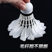 迪科斯羽毛球12只装耐打王打不烂鹅毛6室外比赛训练用球 【家庭装】耐打 白鹅毛球*12只装