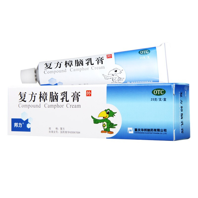 邦力复方樟脑乳膏25g虫咬皮炎湿疹瘙痒过敏性皮炎荨麻疹参数