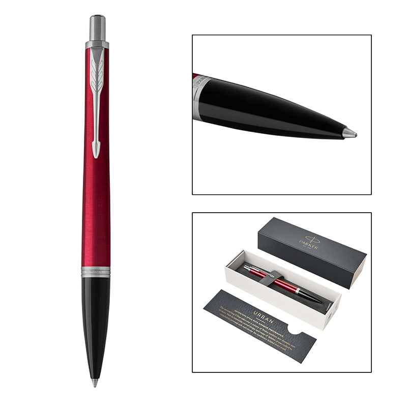 派克(PARKER) 都市粉红白夹原子笔 办公用品 男女成人专用书法练字 经典时尚学生商务签字圆珠笔 中性笔高清大图