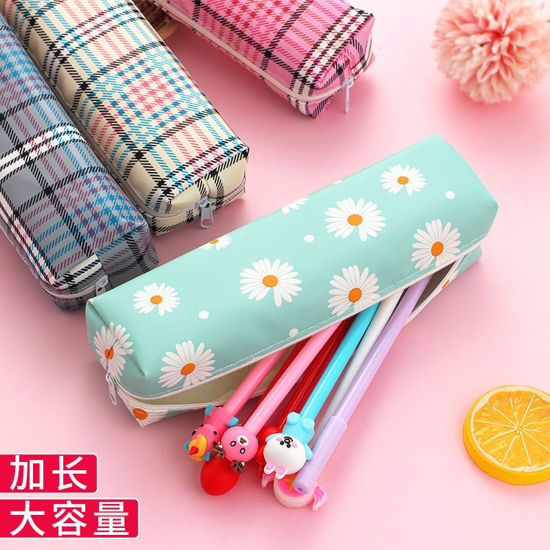 可爱大容量笔袋学生pvc韩版简约ins日系笔盒文具袋铅笔盒学习用品