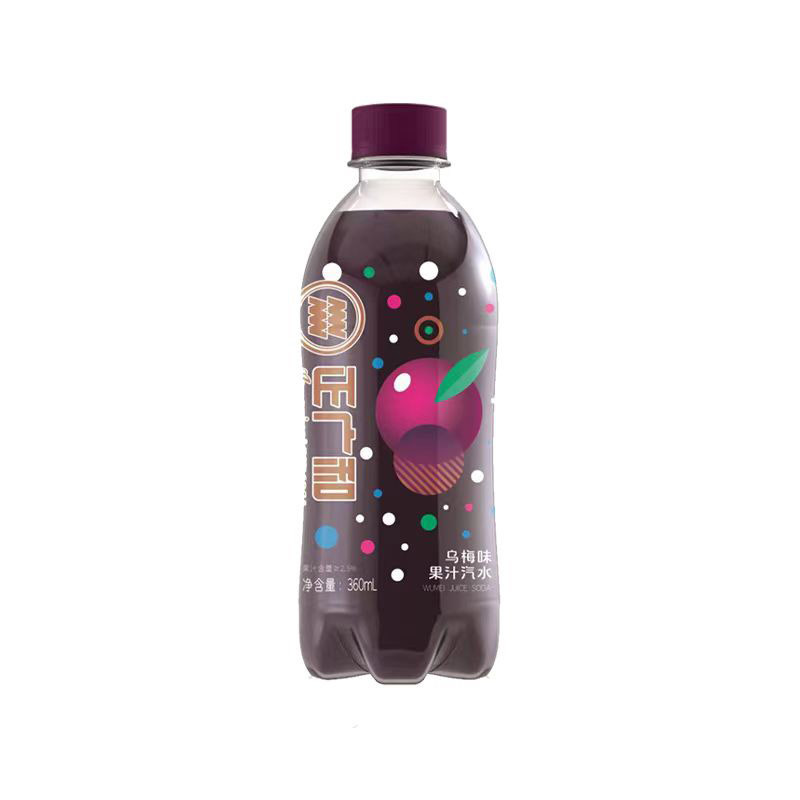 正广和 上海盐汽水夏季防暑降温碳酸汽水饮料 乌梅汽水360ml*12瓶