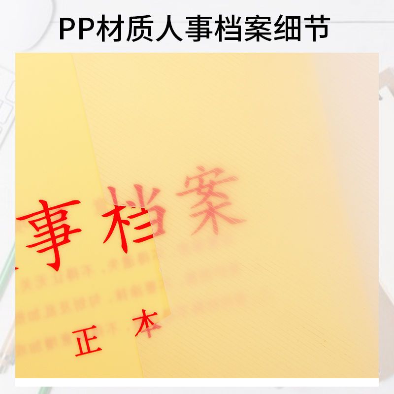10个装 可 人事档案盒新标准干部人事档案资料盒pp木浆散材料
