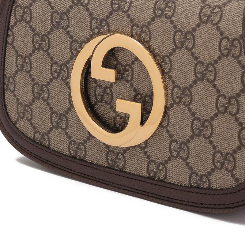 古驰gucci女士gucciblondie系列帆布互扣式双g迷你手提单肩斜挎包链条