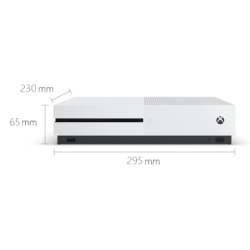 微软(Microsoft)Xbox One S 家庭娱乐游戏机 4k超清 1TB存储 双游戏白色款:明星高尔夫+决战喵星