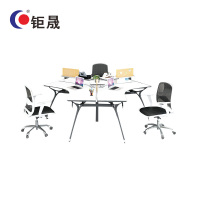 钜晟办公桌1.0米对座三人位屏风职员桌电脑桌JS-GZ1203
