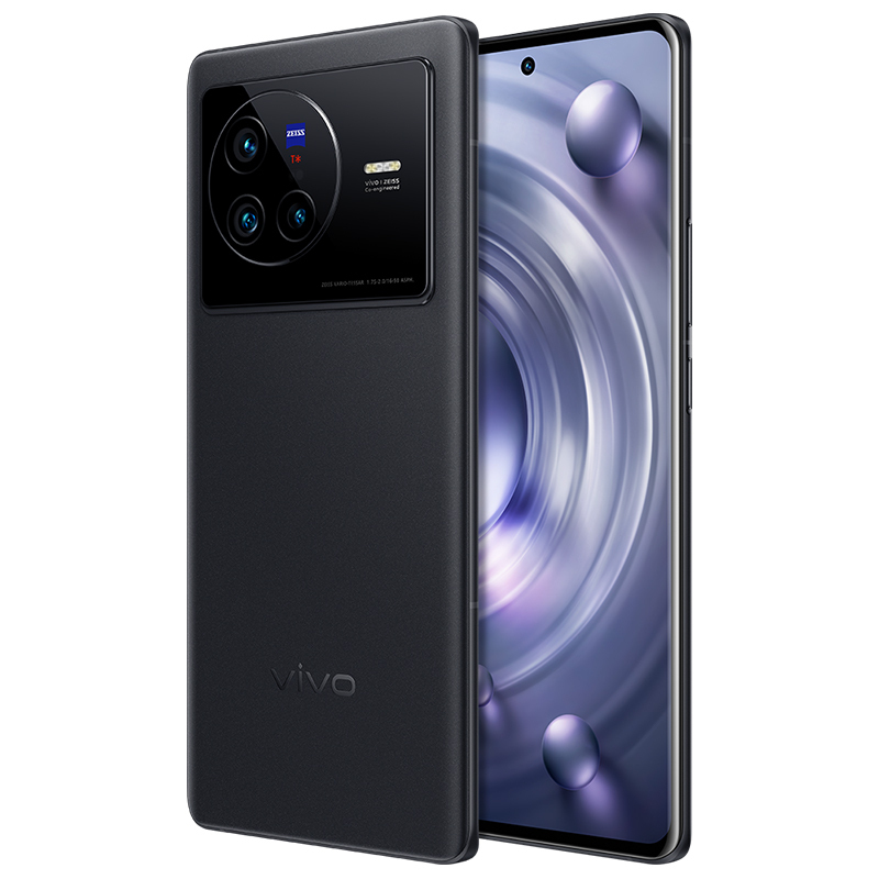 vivo X80 8GB+256GB 至黑 蔡司专业影像 天玑9000旗舰芯片 双电芯80W闪充 全新5G智能拍照全网通手机