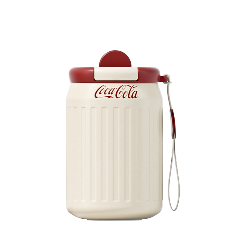 NONOO 可口可乐联名咖啡杯保温杯316不锈钢水杯 复古红350mL