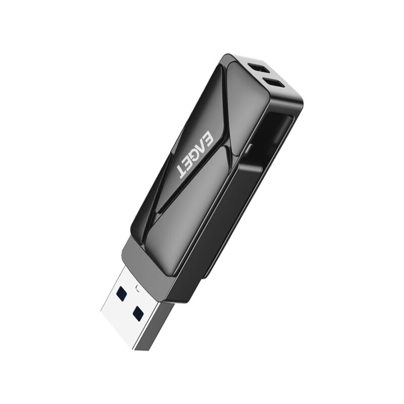 忆捷(EAGET)极速固态U盘 USB3.2 Type-C双接口 读速500MB/S手机固态优盘 HS66-1T高清大图