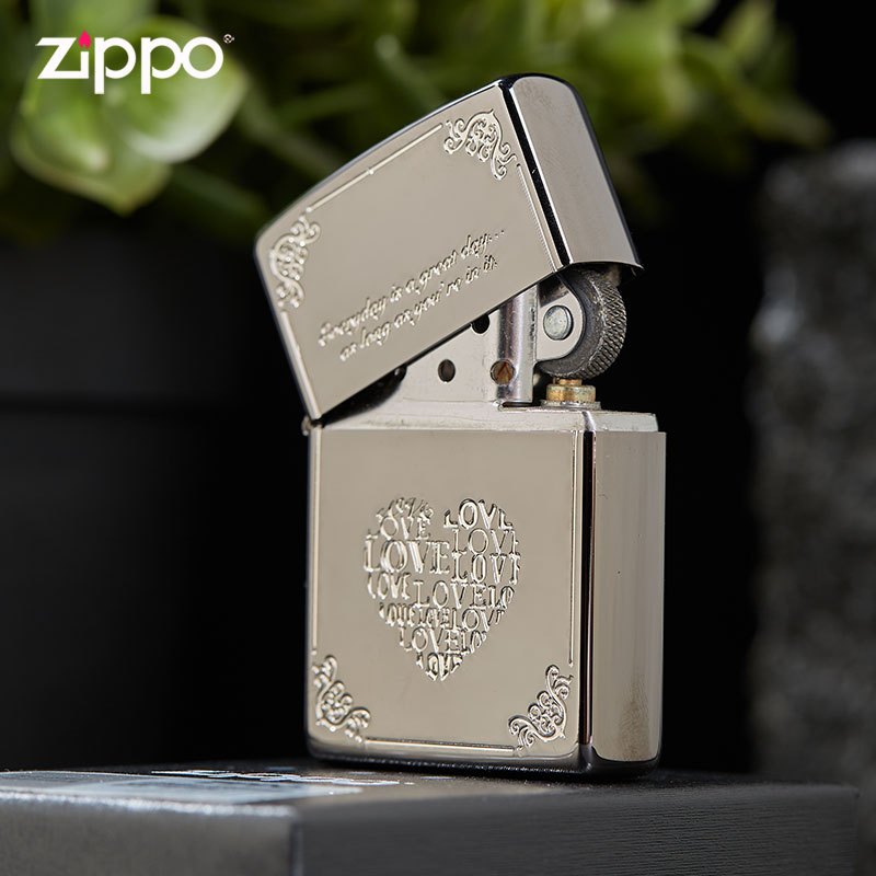 [苏宁自营]Zippo美国正品之宝有你真好LOVE爱心防风煤油打火机表白恋爱zippo