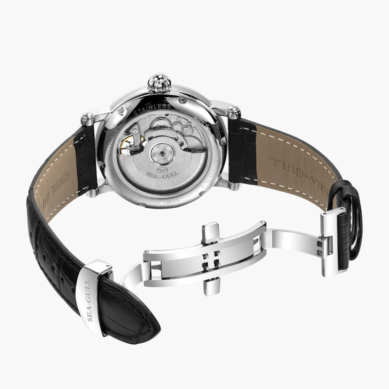 海鸥表(SEAGULL)手表 运动休闲机械表 男表 飞轮系列自动机械 男士手表 819.317高清大图