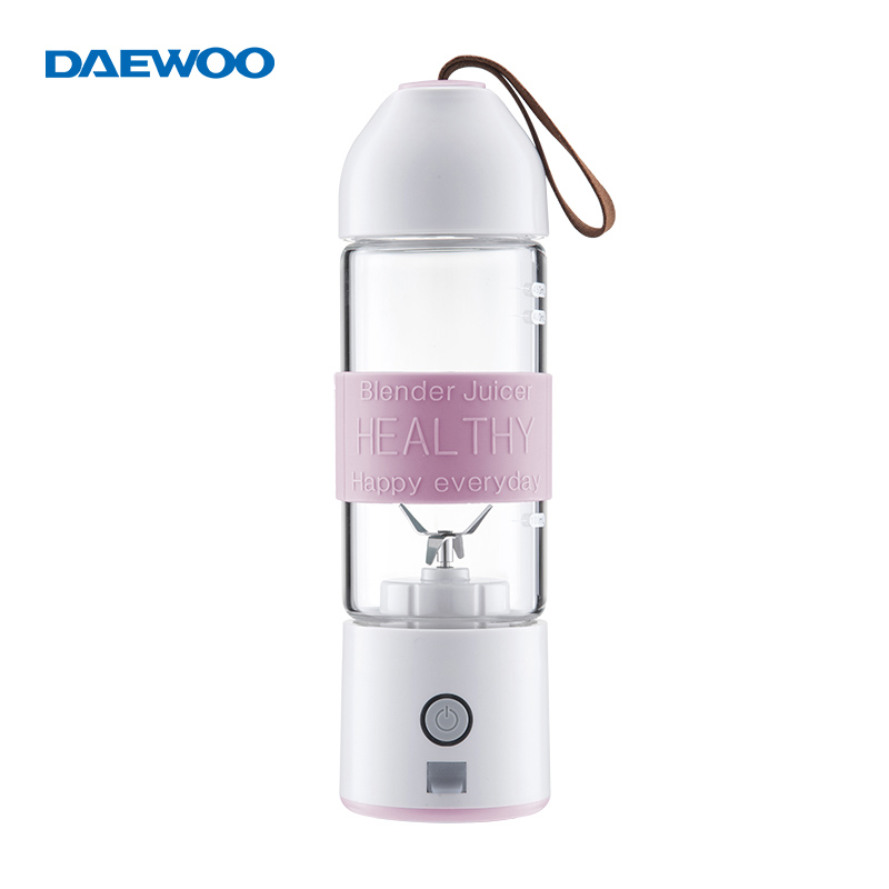 大宇(DAEWOO) 榨汁机家用 迷你榨汁杯便携式充电随行榨汁杯 ZB1 樱花粉