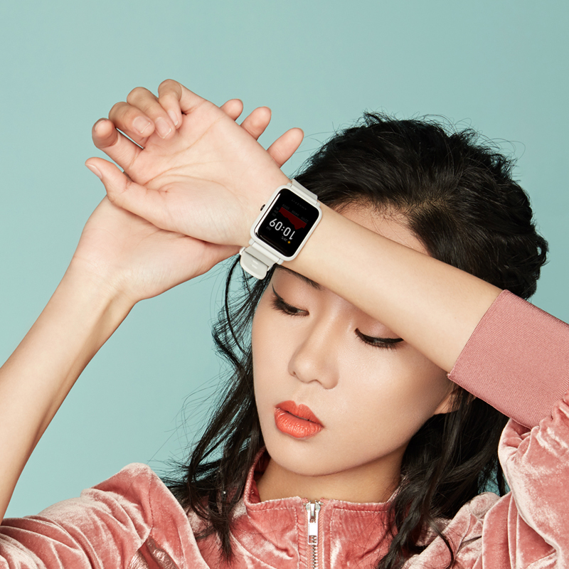 Amazfit 智能运动手表米动手表青春版1S 华米科技运动手表 GPS NFC 消息提醒 心率检测 岩白