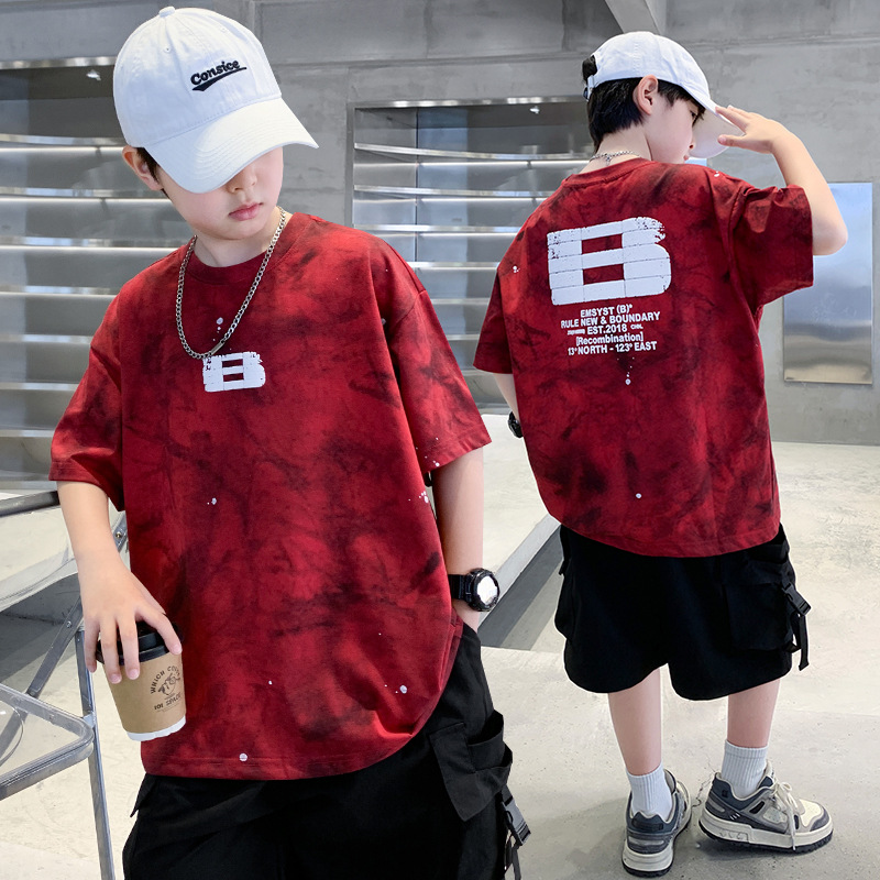 童装男童夏装T恤2025新款男孩夏季短袖儿童夏款纯棉上衣中大童潮T
