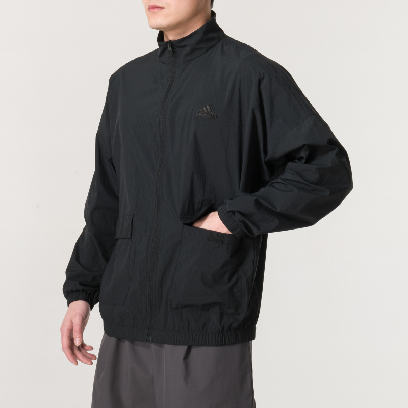 阿迪达斯(adidas)外套男装新款健身训练运动服立领防风休闲舒适梭织夹克 IT3954 ZP