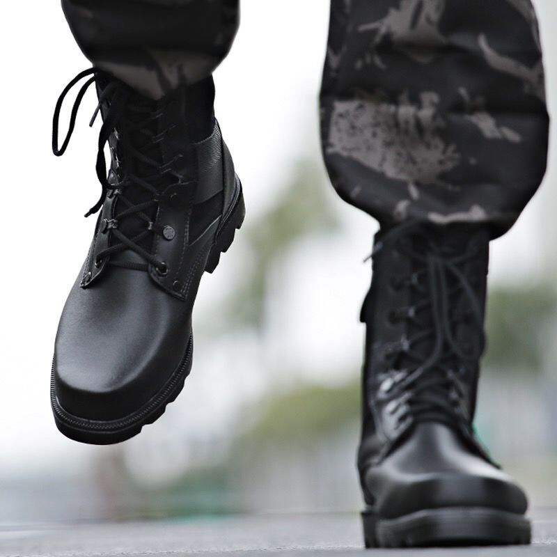四季单款无钢头35战狼军靴作战靴男超轻春秋季透气军靴男特种兵户外靴