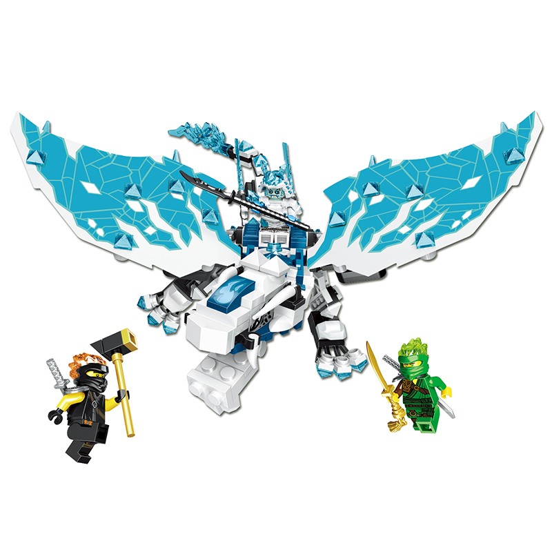 放逐君王的冰龙视频介绍_拼图兼容乐高男孩幻影忍者人仔金神龙拼装