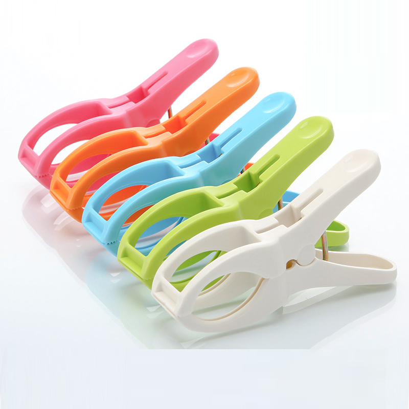 固定衣服晾衣夹塑料大夹子多功能袜子夹10个装小号带绳夹子