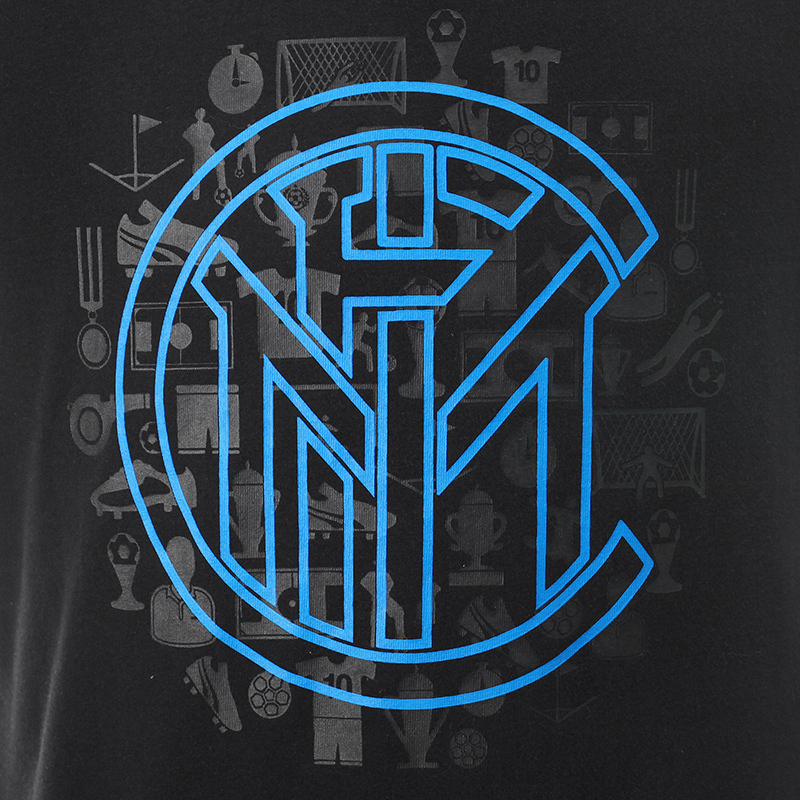 国际米兰俱乐部Inter Milan官方2020夏季男新款T恤简约时尚运动休闲短袖圆领套头衫高档棉氨印花设计感宽松上衣