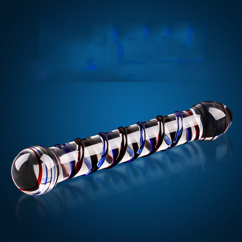 水晶玻璃阳具仿真阳具G点后庭女用拉珠自玩按摩棒蒂调逗性工具高清大图