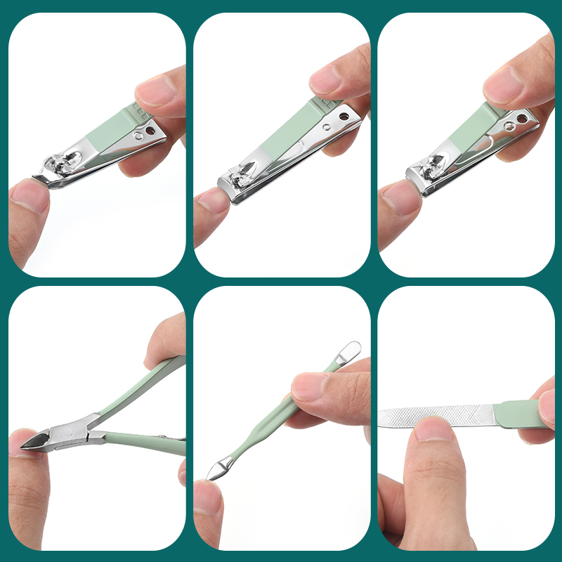 艾逸瑶选 茱莉亚马卡龙修容修甲工具17件套 GJ-8015高清大图