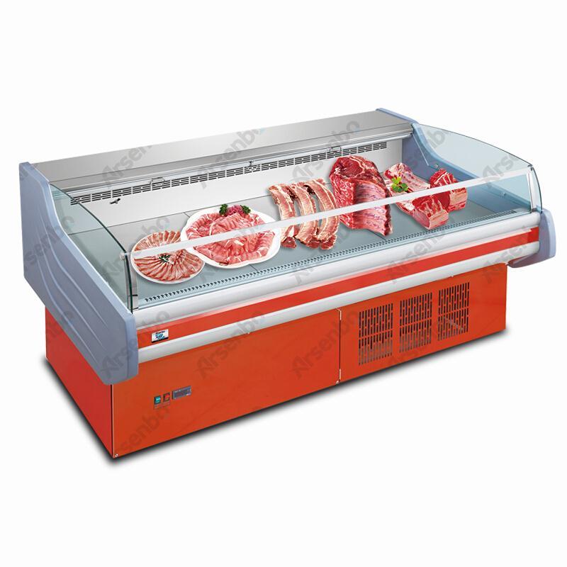 雅绅宝 RG-20P鲜肉柜商用冷藏展示柜 猪肉冷鲜保鲜展示柜冷藏 超市敞开式鲜肉柜生鲜柜 2000豪华风冷鲜肉柜