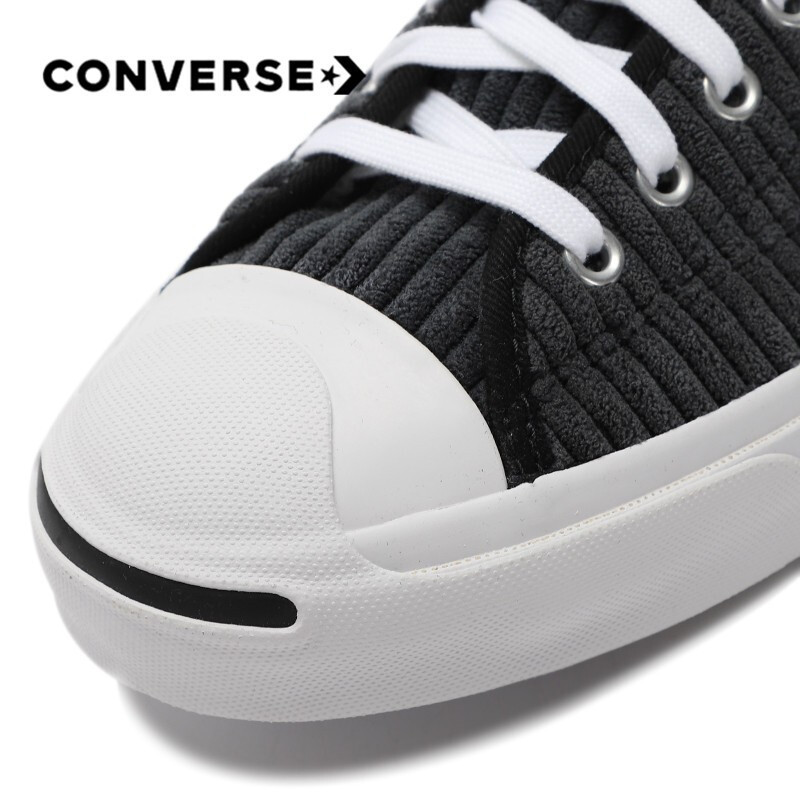 匡威(Converse)休闲鞋 开口笑 黑色保暖中帮鞋女 学生加绒板鞋 169794