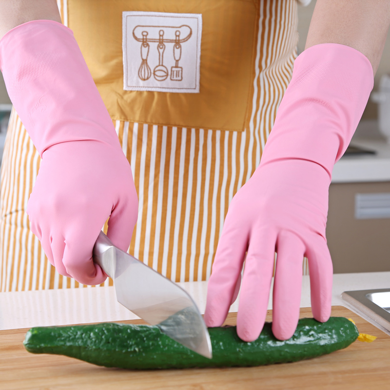 美丽雅 手套 乳胶防水 家务用 灵巧性小号高清大图
